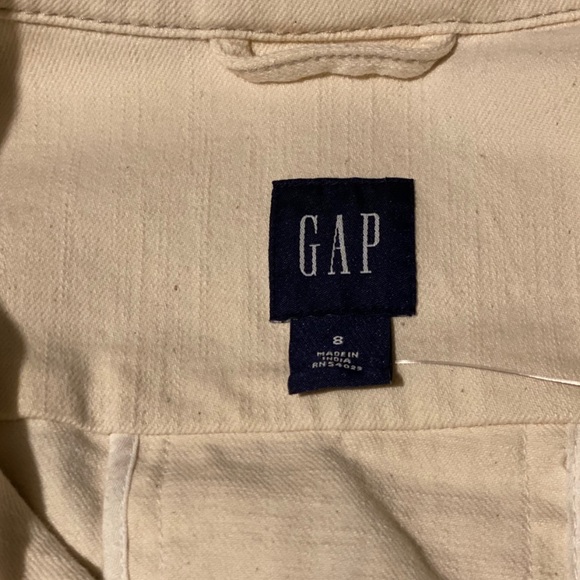 Gap White Jean Jacket Size 8 (m) - Picture 10 of 14